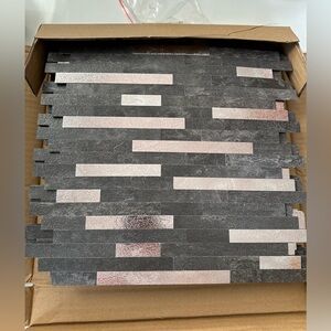 10-Sheet Peel and Stick Metal Tile